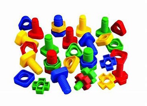 Preschool Large Nuts & Bolts: color/shape/size matching, OT, Special needs