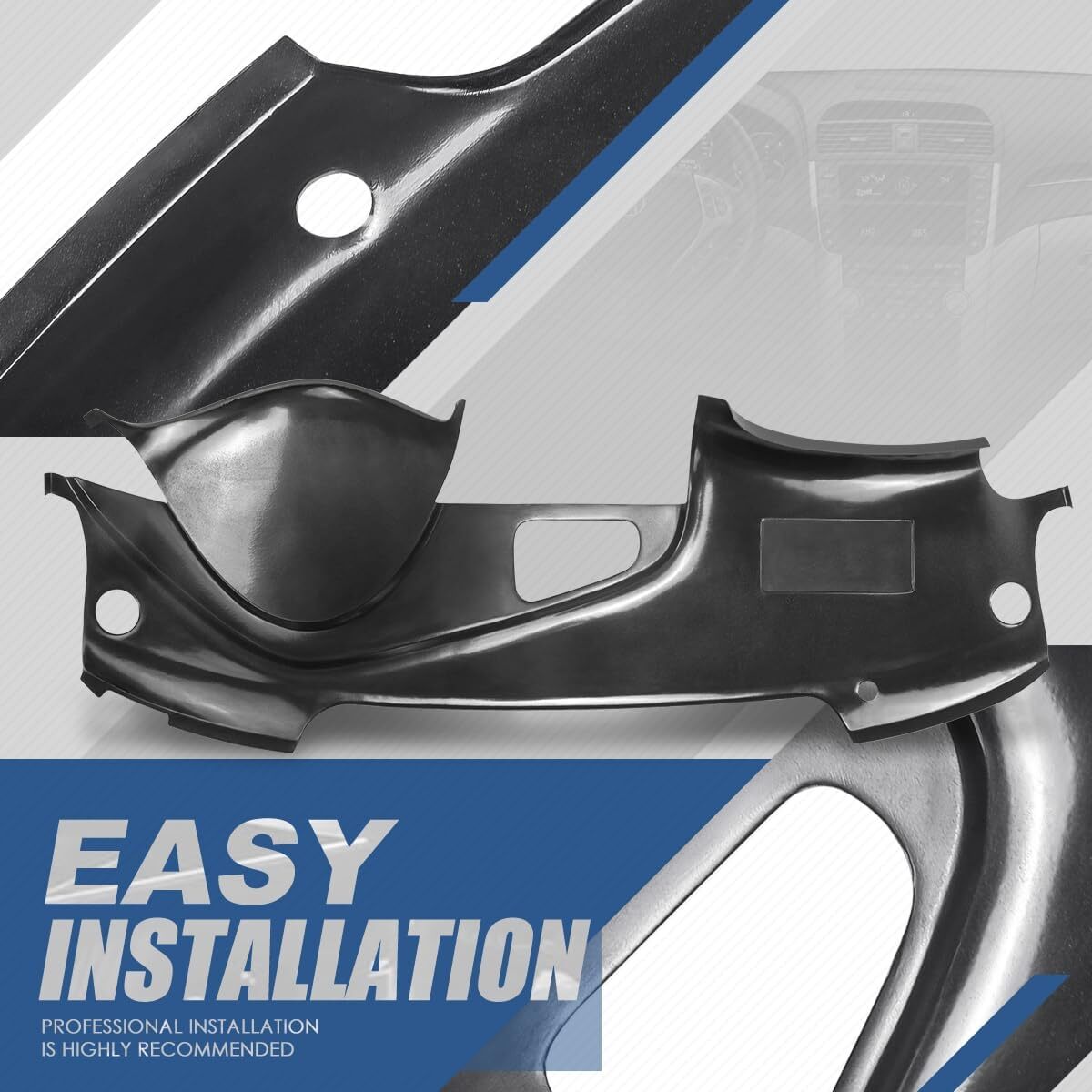 2004-2008 Acura TL Front ABS Molded Dash Board Cover Cap Overlay Black