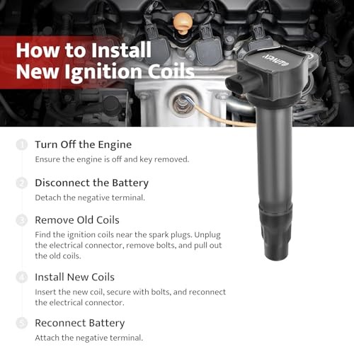 Ignition Coil Pack Set of 4 fit for 2.4 2.0 Jeep Patriot Compass, Dodge Journey,