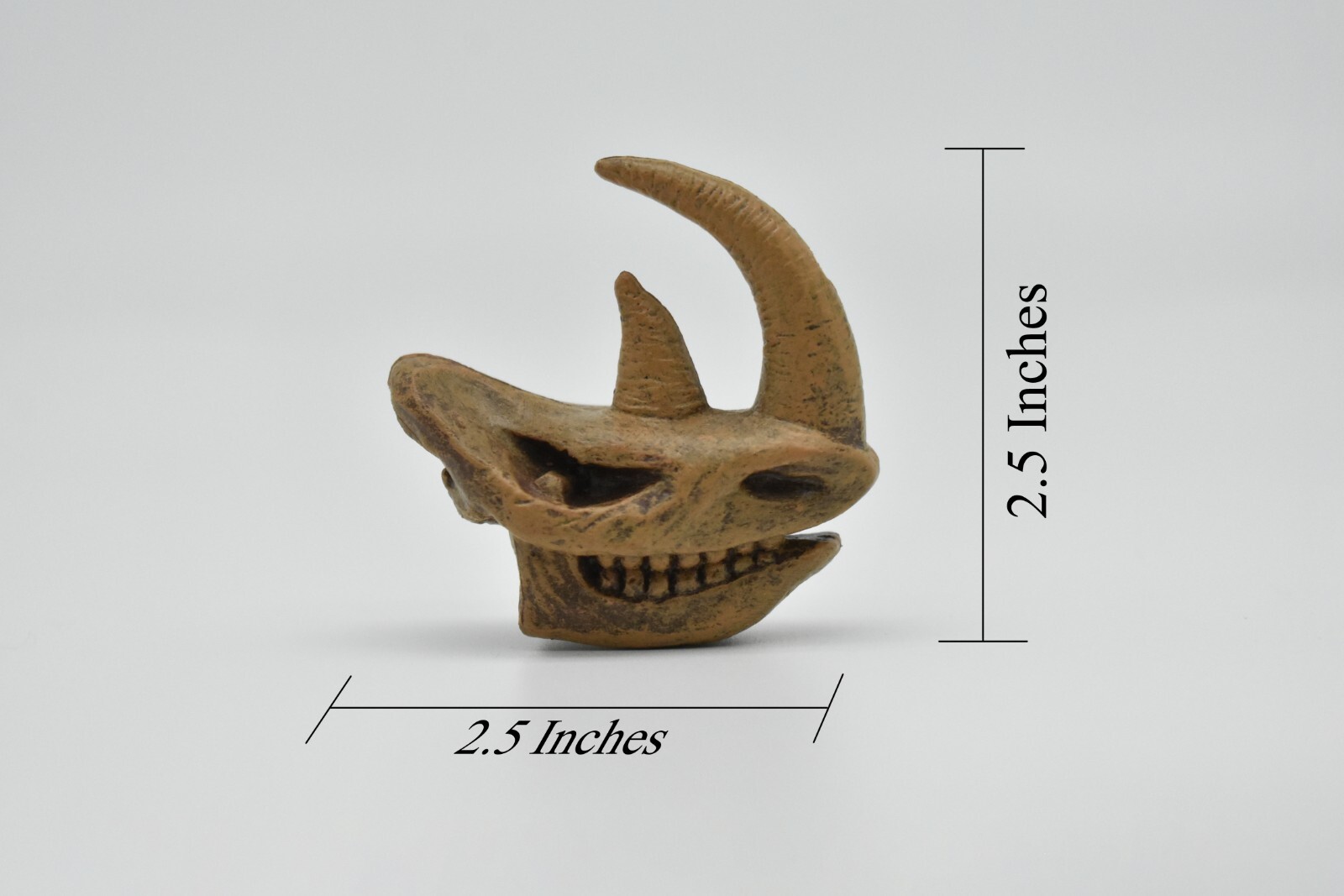 Woolly Rhino Skull, Rhinoceros, Fossil, Realistic Model Toy 1 1/2″ F3132 B224