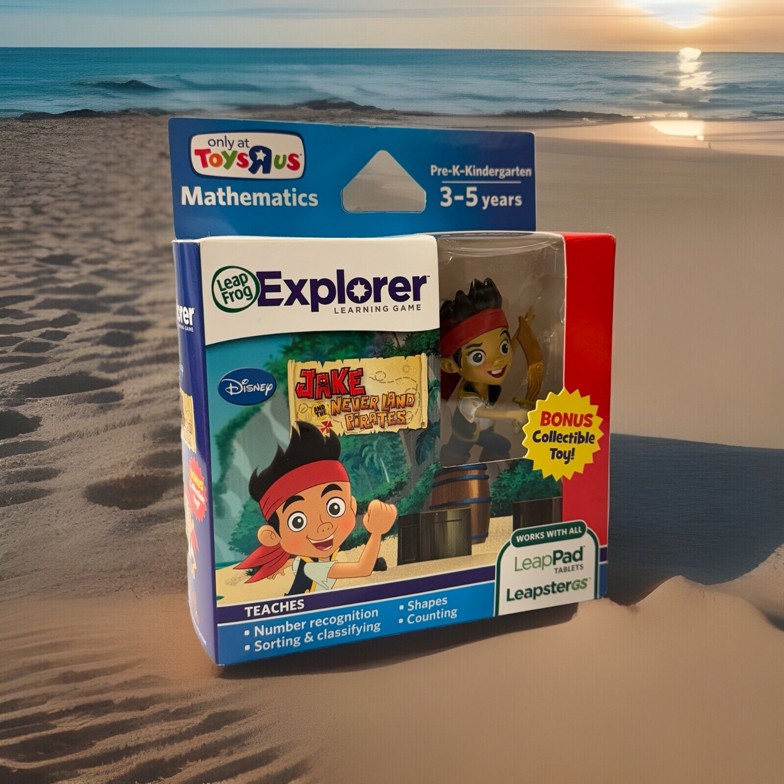 Brand NEW LeapFrog Jake & The Never Land Pirates Learning Game With JAKE FIGURE