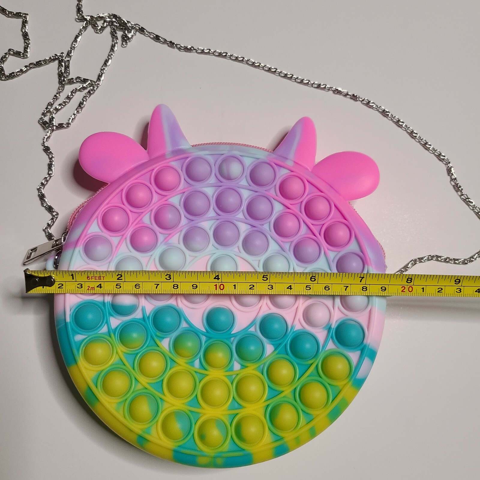 girl purse Popit Fidget Toy Push Bubble Sensory Stress Relief Kids crossbody bag
