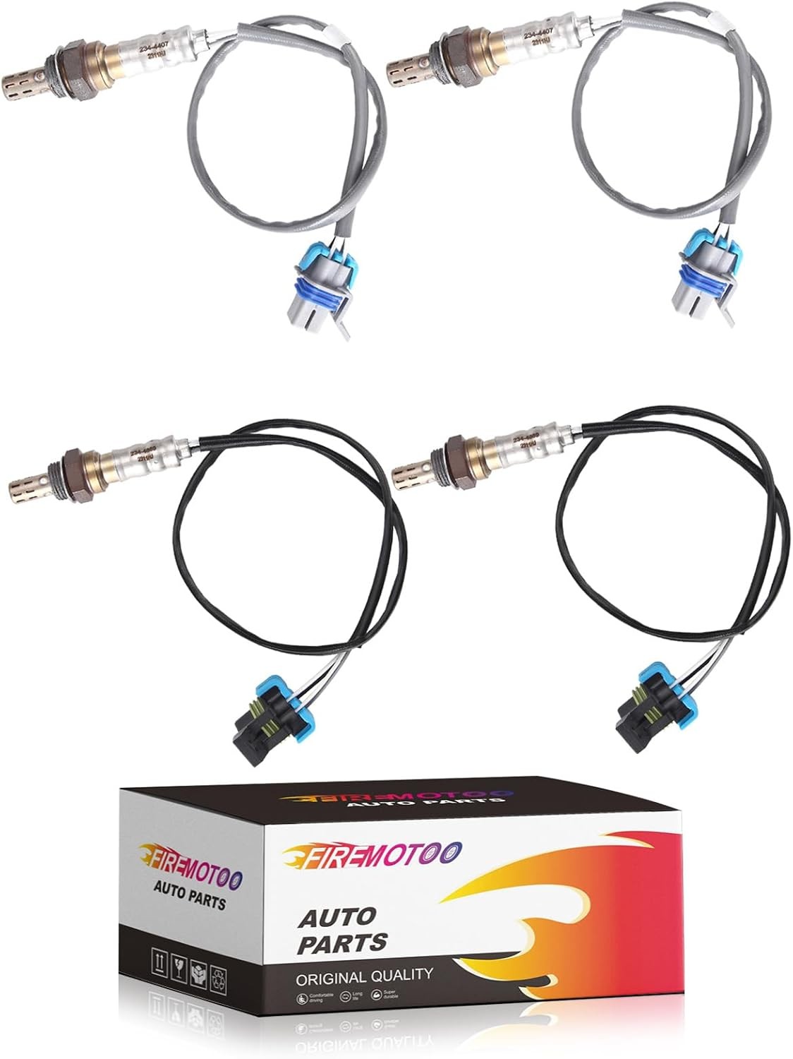 Pack of 4 O2 Oxygen Sensor Upstream 234-4669 and Downstream 234-4407 Compatible