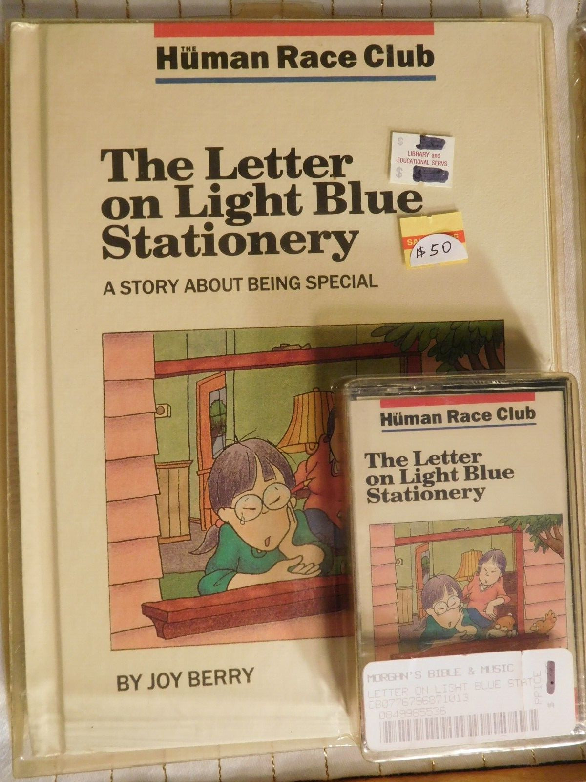 2 Vintage Human Race Club Book/Cassette ~ Letter Blue Stationary & What Hap. AJ