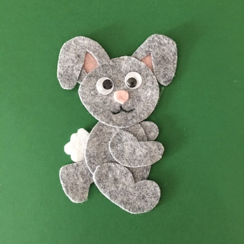 Bunny Tails and Ears Felt Set for Felt/Flannel Board Play