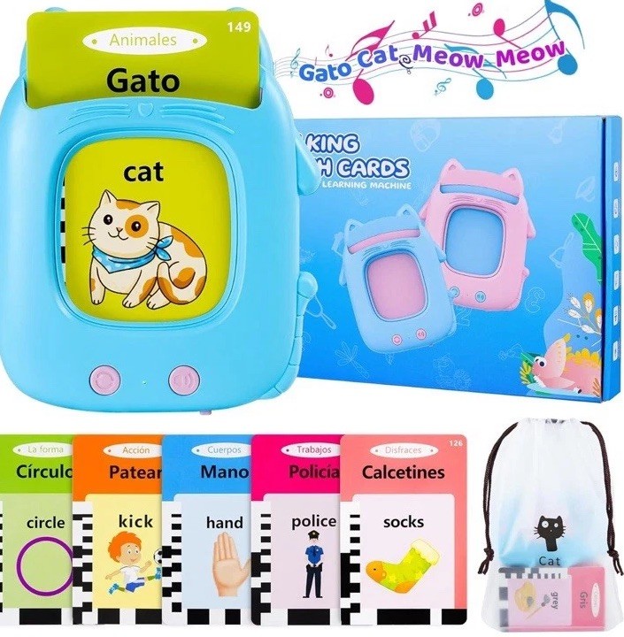 Toddler Toys Talking Flash Cards for 2 3 4 5 6 Year Old Boy Girl