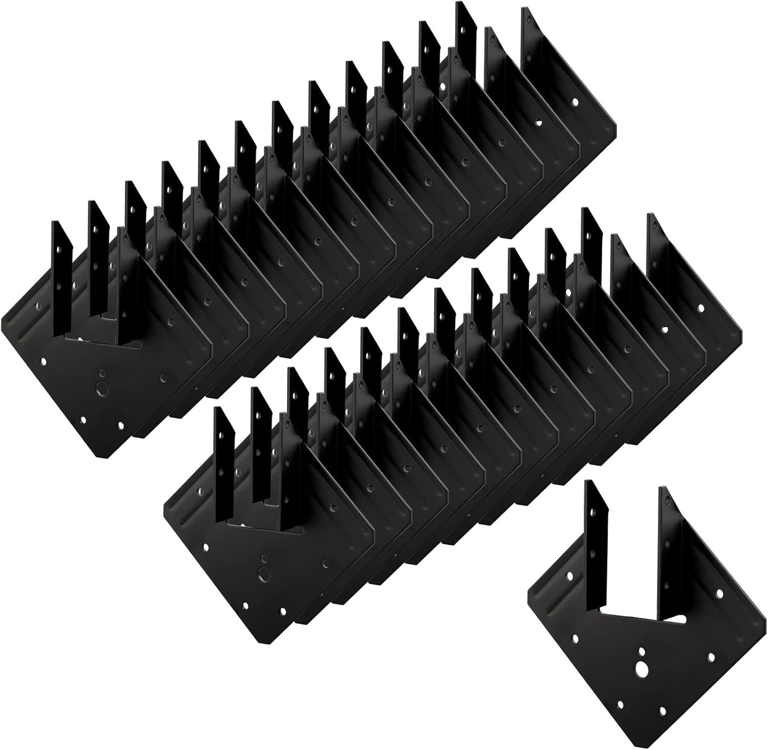 Pcs Heavy Duty Black Hurricane Ties for Rafter, 13 Gauge(Thick 2.2mm) Hurricane