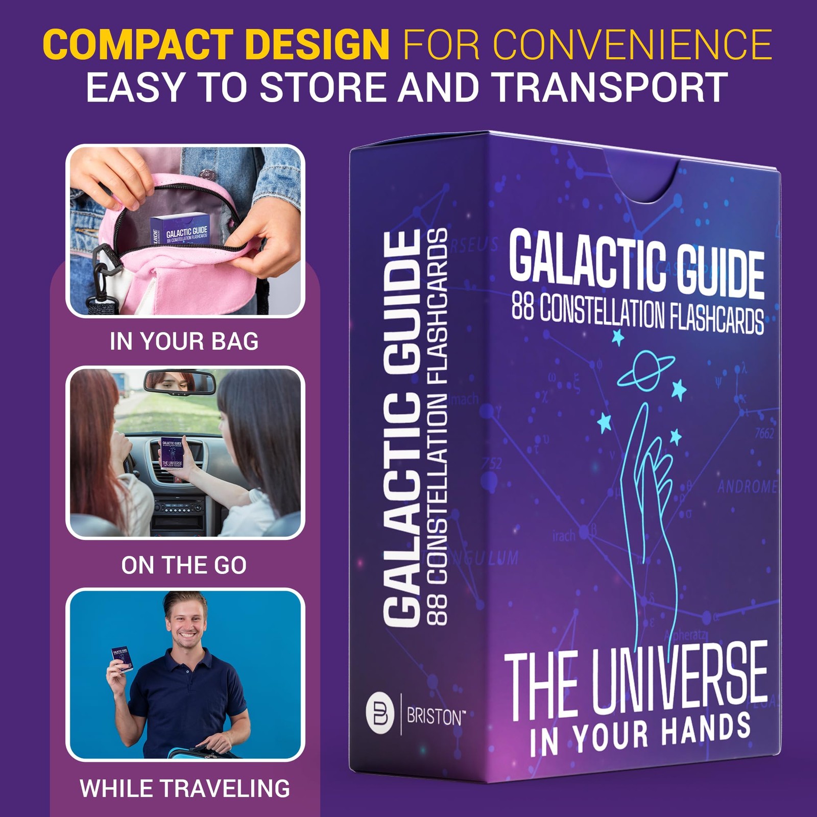 Galactic Guide 88 Constellation Flashcards – Astronomy Learning Cards for Kid…