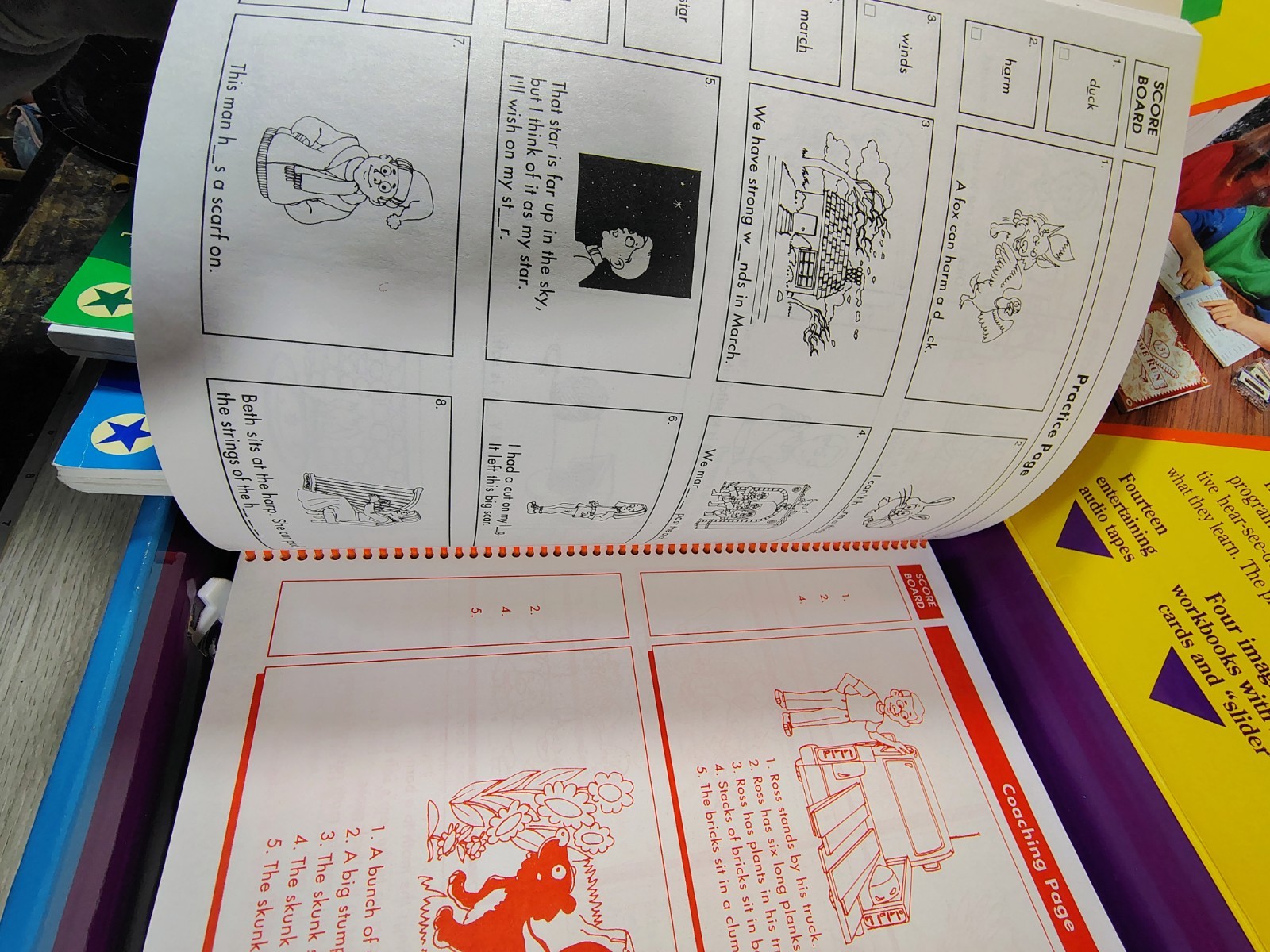 Learn to Read Program by Educational Insights 4+ Home Run School Workbooks Tapes