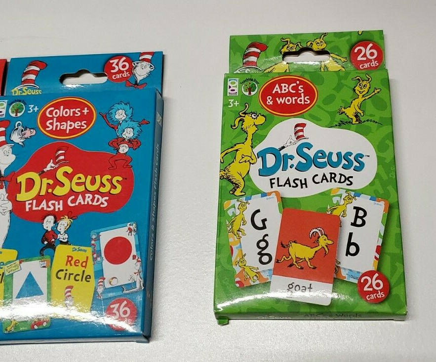 Dr. Seuss Flash Cards | Set of 3 | ABC’s & Words…Numbers 1-20..Shapes & Colors