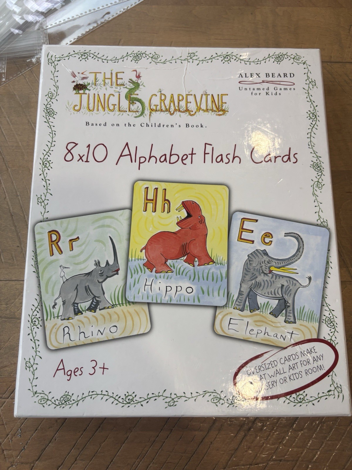 Alex Beard Alphabet Animal Flash Cards Decor Large Playroom Art