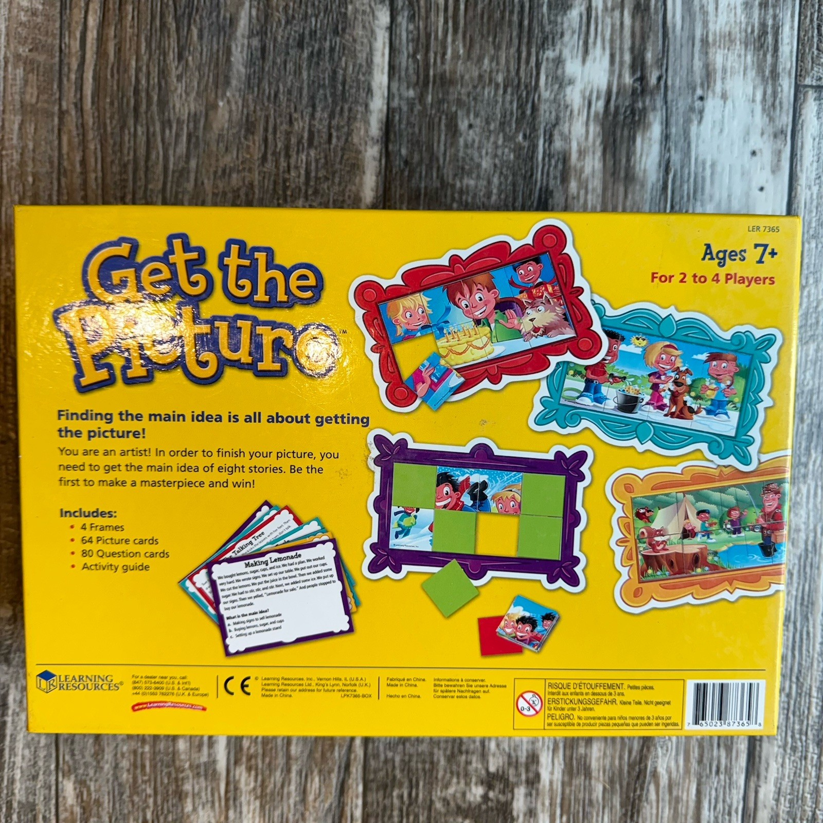 Learning Resources – Get The Picture – A Reading Comprehension Main Idea Game