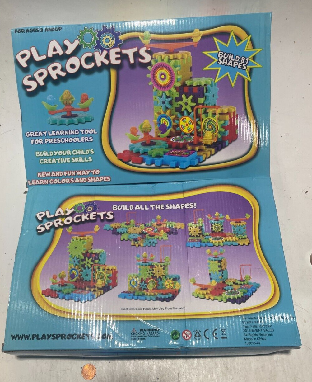 Lot Of 2! Play Sprockets Building Kids Toy 81 Pieces Learning Shapes & Colors