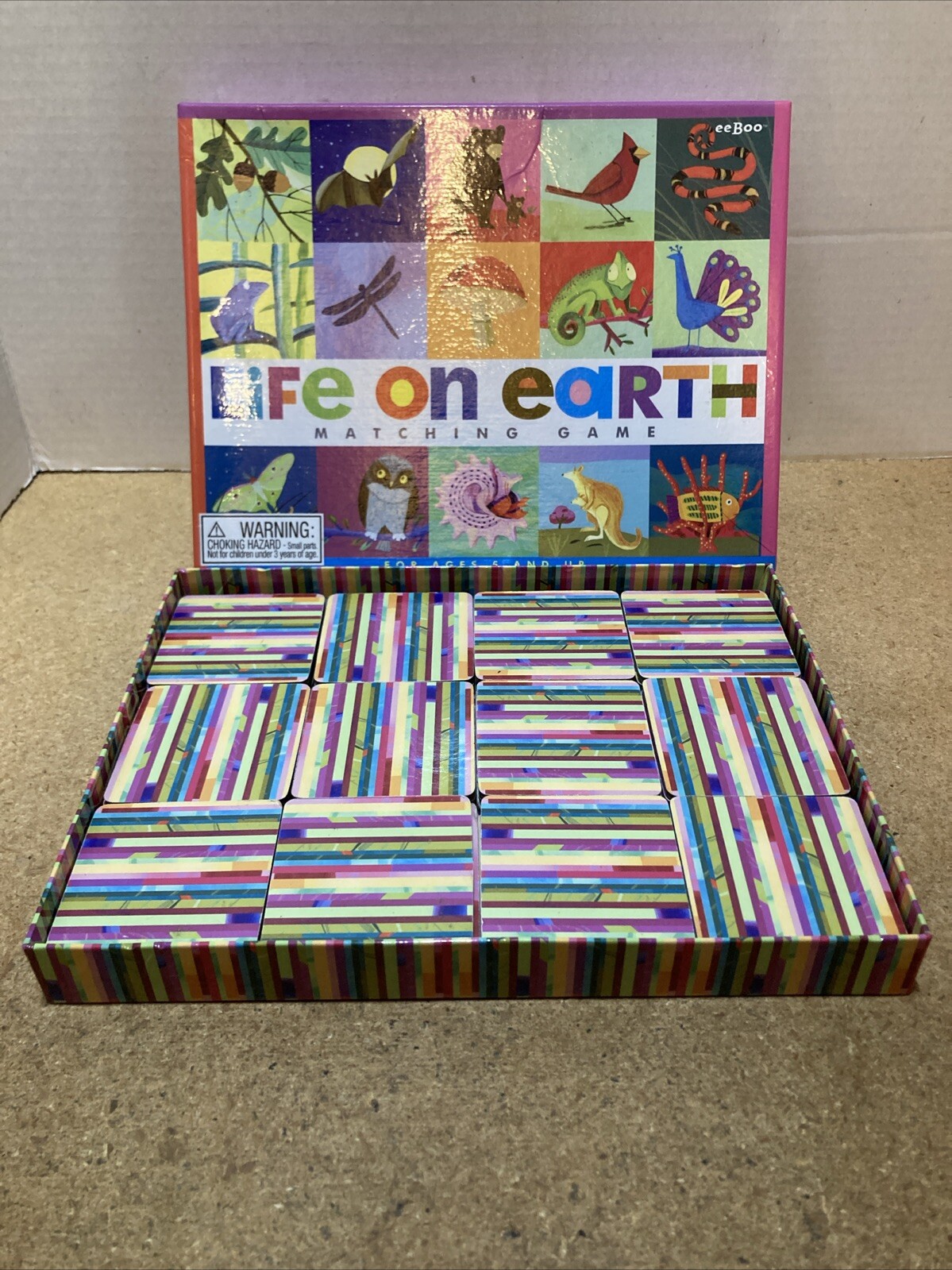 eeBoo “Life on Earth” Matching Game: 48 Tiles*Sharpen Memory Skills Age 5+