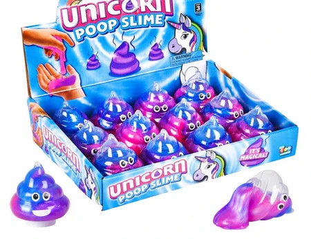 Unicorn Poop Emoji Slime – Magic Galaxy Rainbow Glitter Slime for Kids, Party