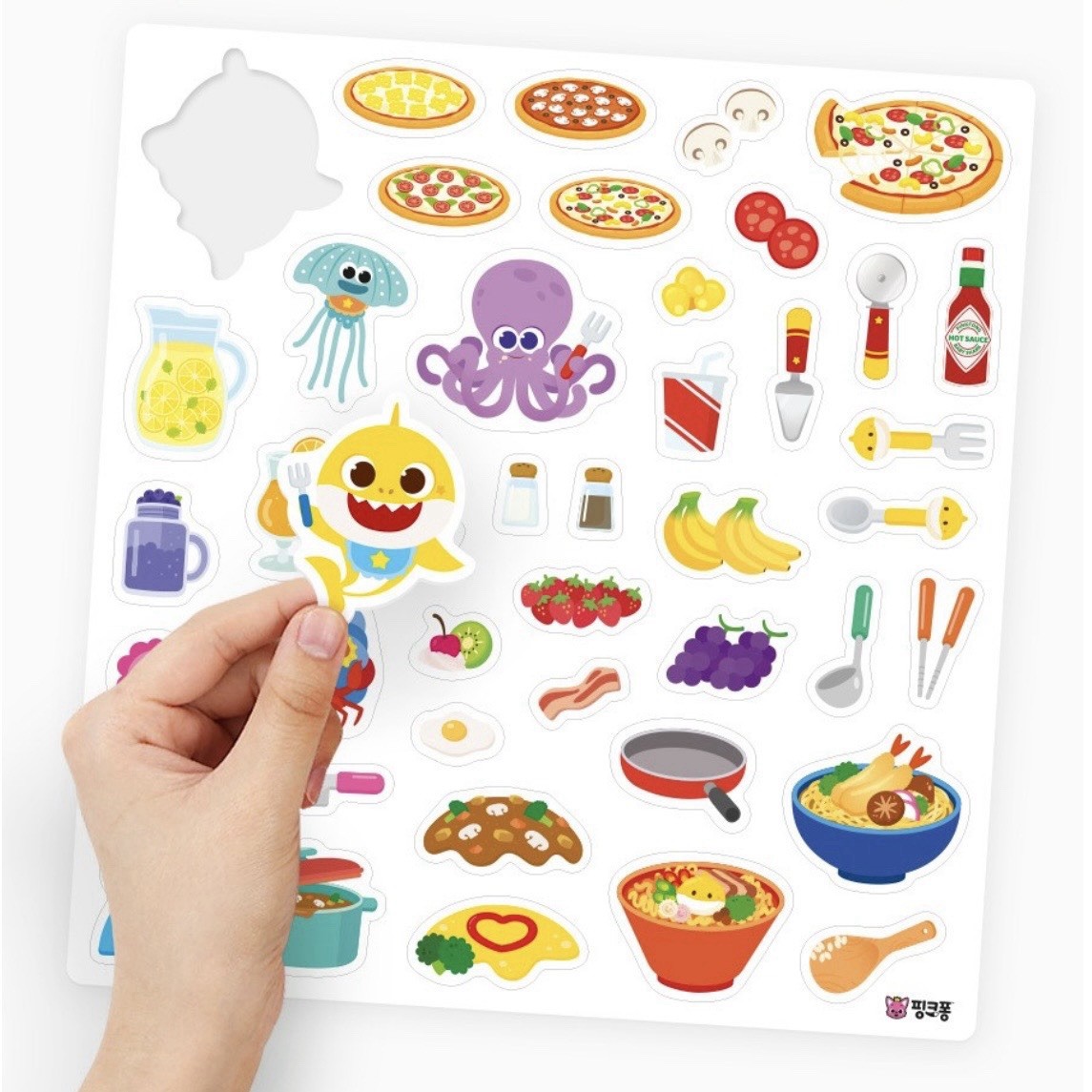 Pinkfong Baby Shark Sticker Bag Set 2 Books Cooking Play & Birthday Party korea