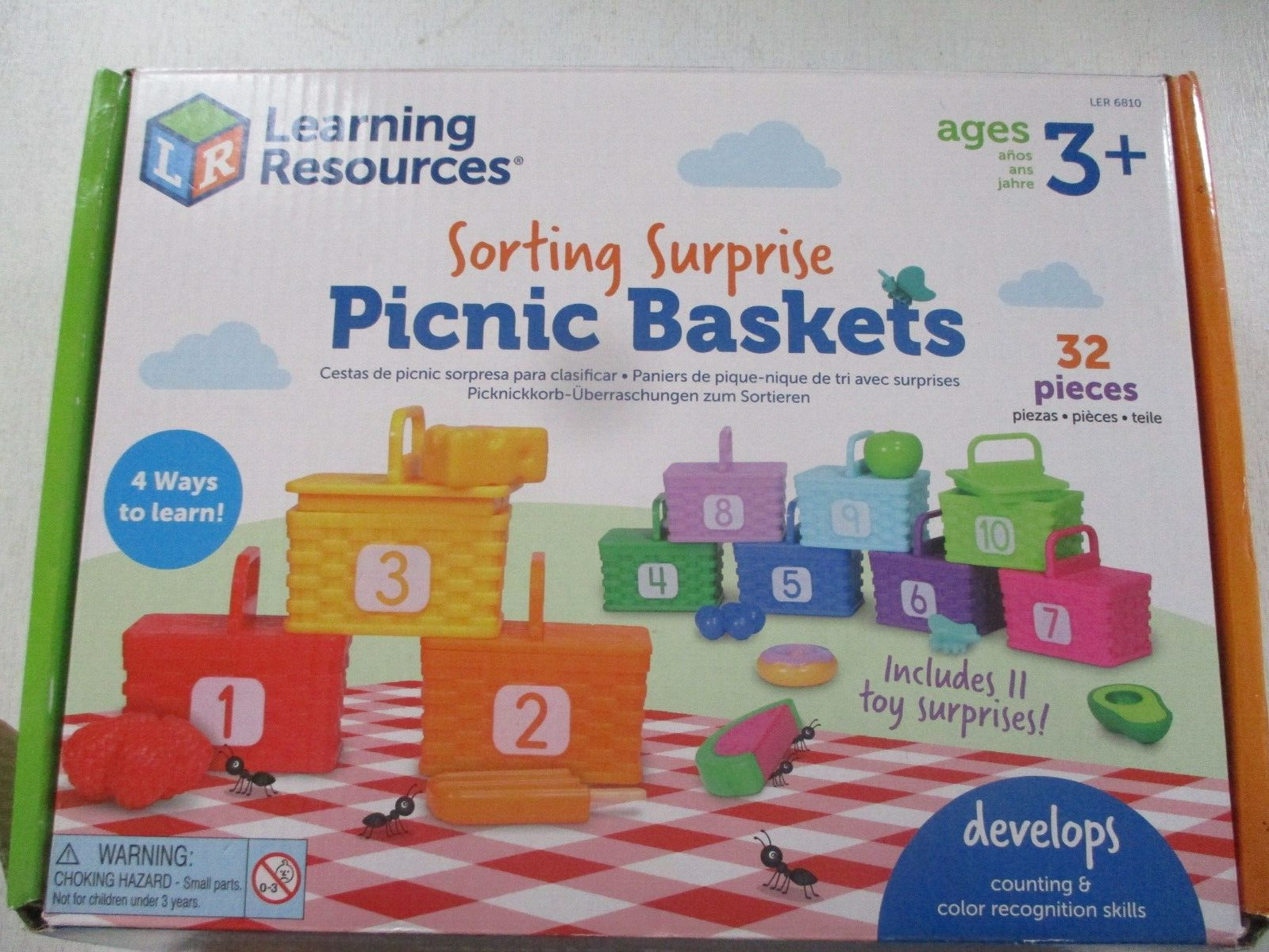 Learning Resourses Sorting Surprise Picnic Baskets Preschool Special Needs Game