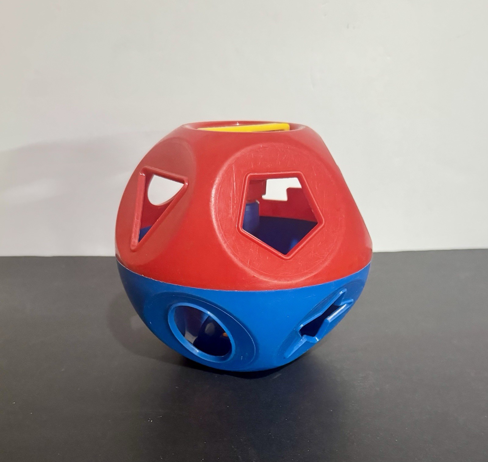 VTG Blue Red Tupperware Shape O Ball Numbers Sorter Tupperkids Kid Toy BALL only