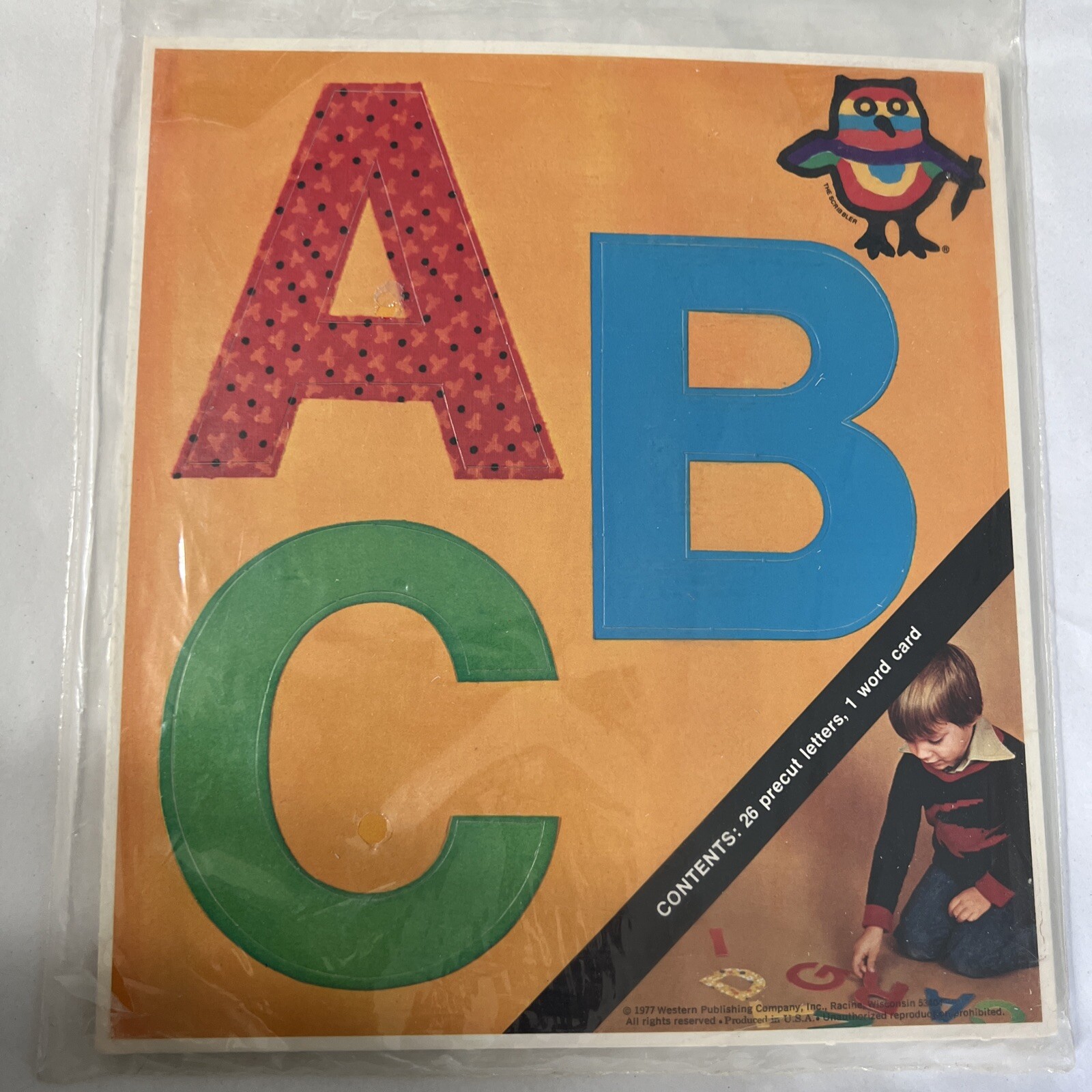 Vintage 1977 Western Publishing Scribblers Bag of Alphabet Letters~NOS