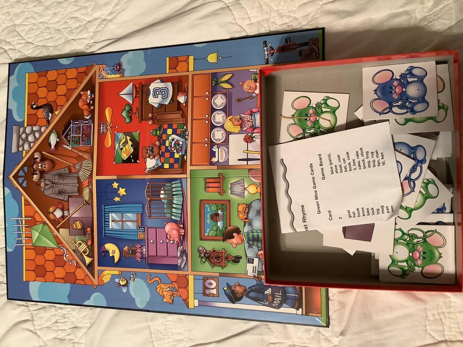 Vintage 2003 Board Games Picture Rhymes Educational I Spy A Mouse In The House