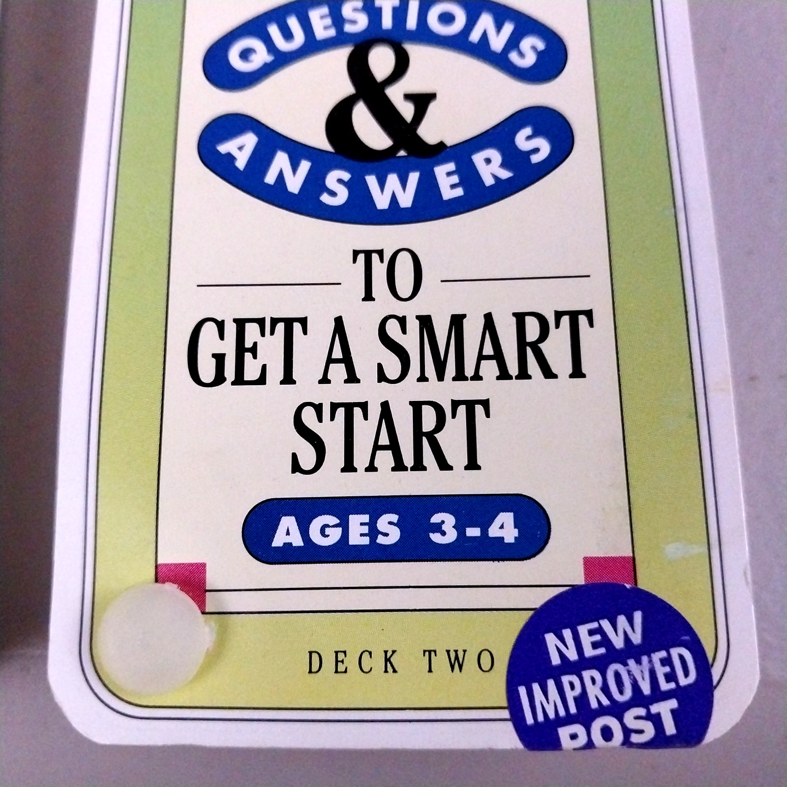 Vintage 1994 Brain Quest For Threes 300 Questions & Answers Ages 3-4 Educational