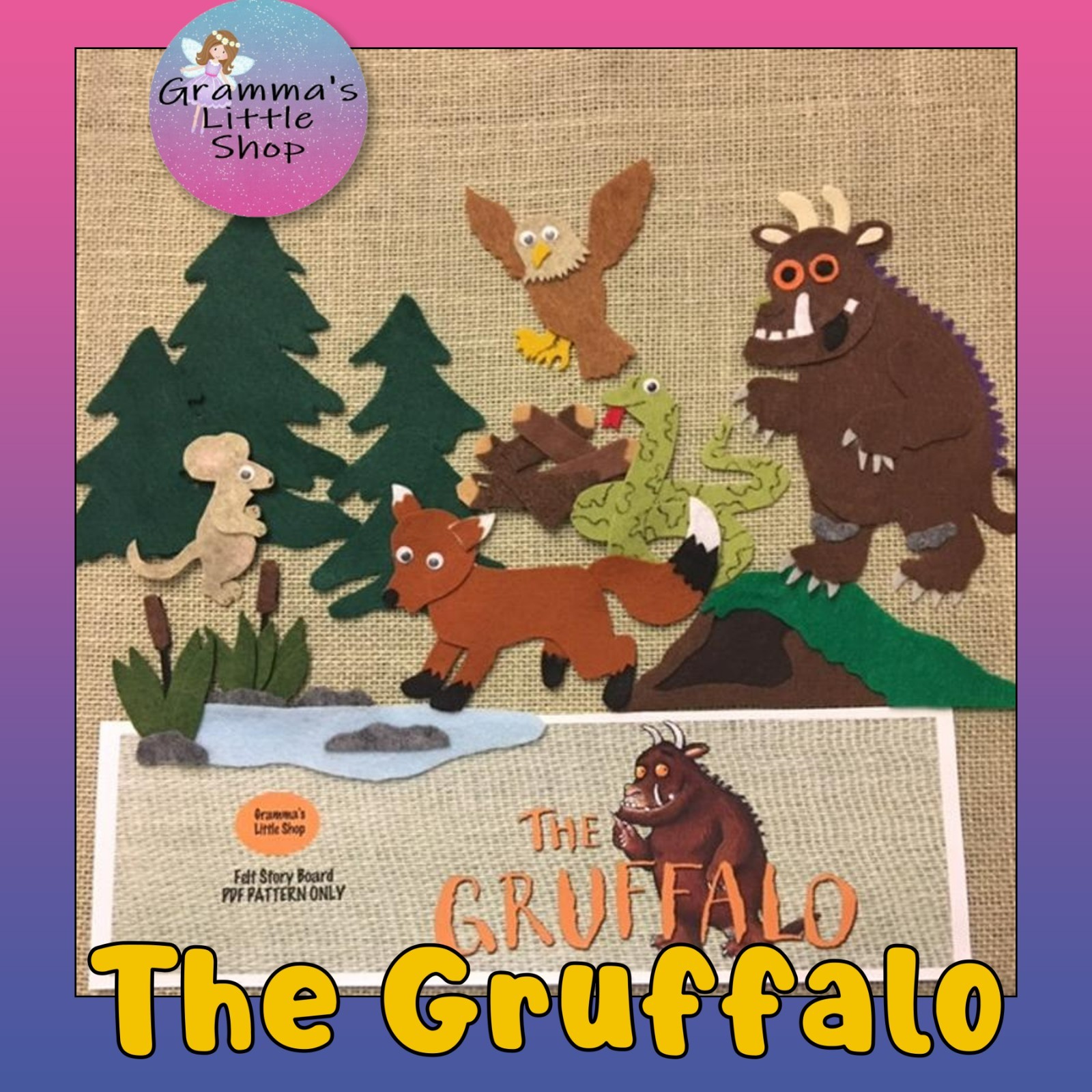 The Gruffalo Sample Set for Felt or Flannel Board Play
