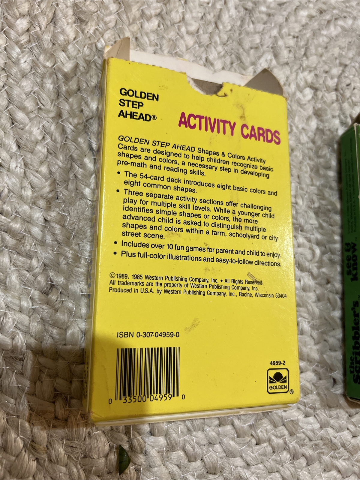 Vintage 1980s Lot Of Preschool Learning School Activity Cards- Golden Step Ahead