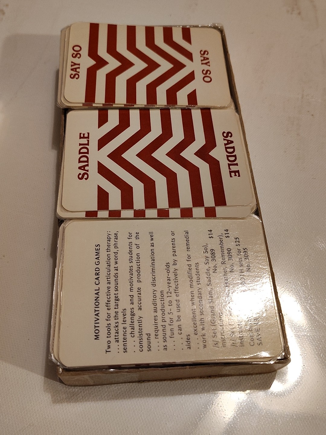 Rare Vintage 1979 Speech Articulation Therapy S Sounds Motivational Card Games