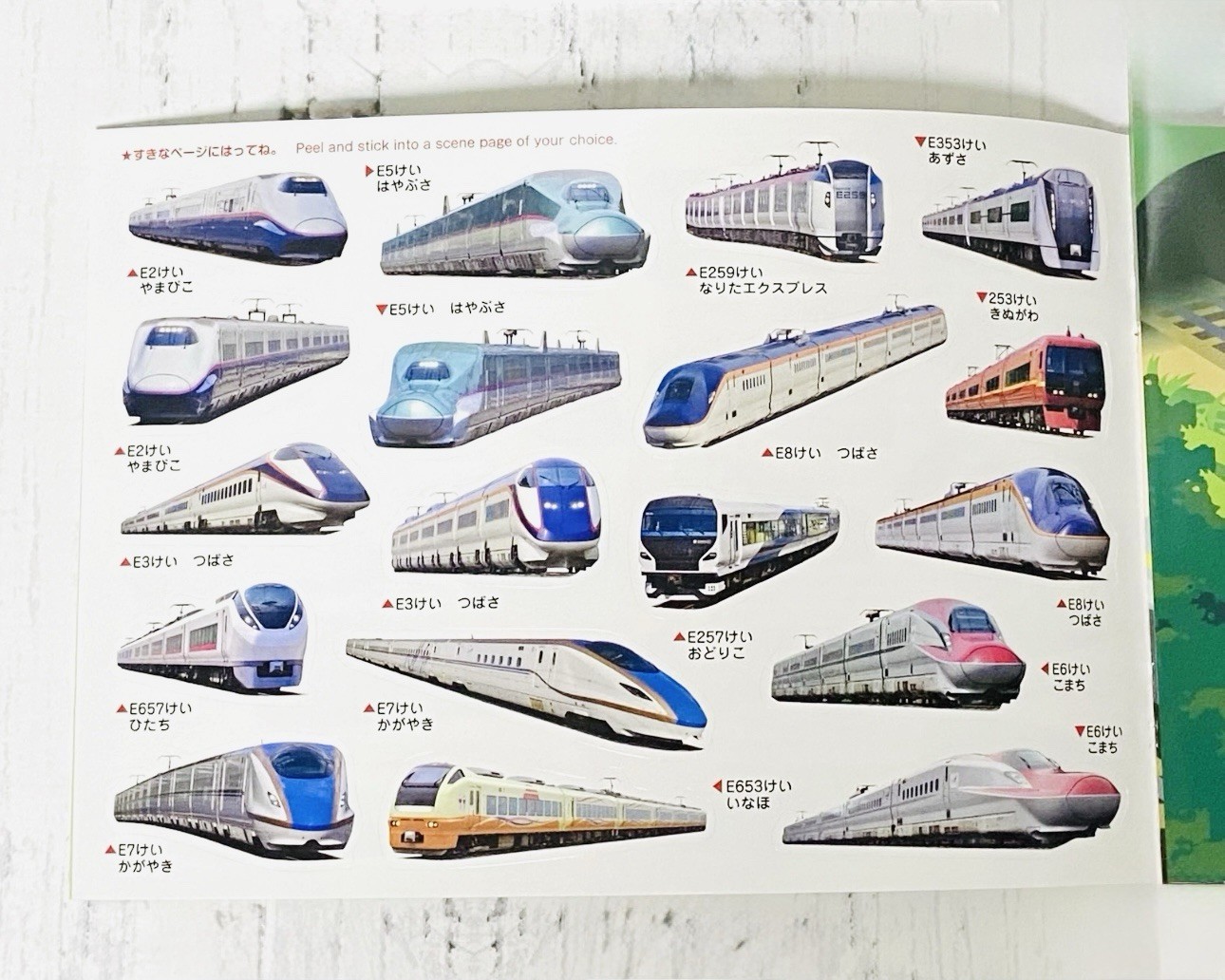 JR East trains Sticker Book & Coloring Book Set Direct From Japan