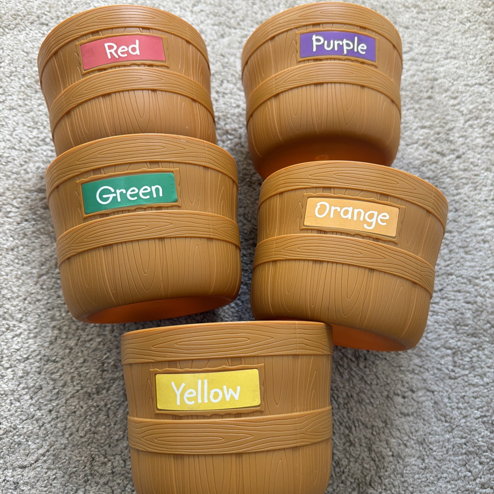 Learning Resources Farmer’s Market Color Sorting 5 Bucket Basket Replacement Set