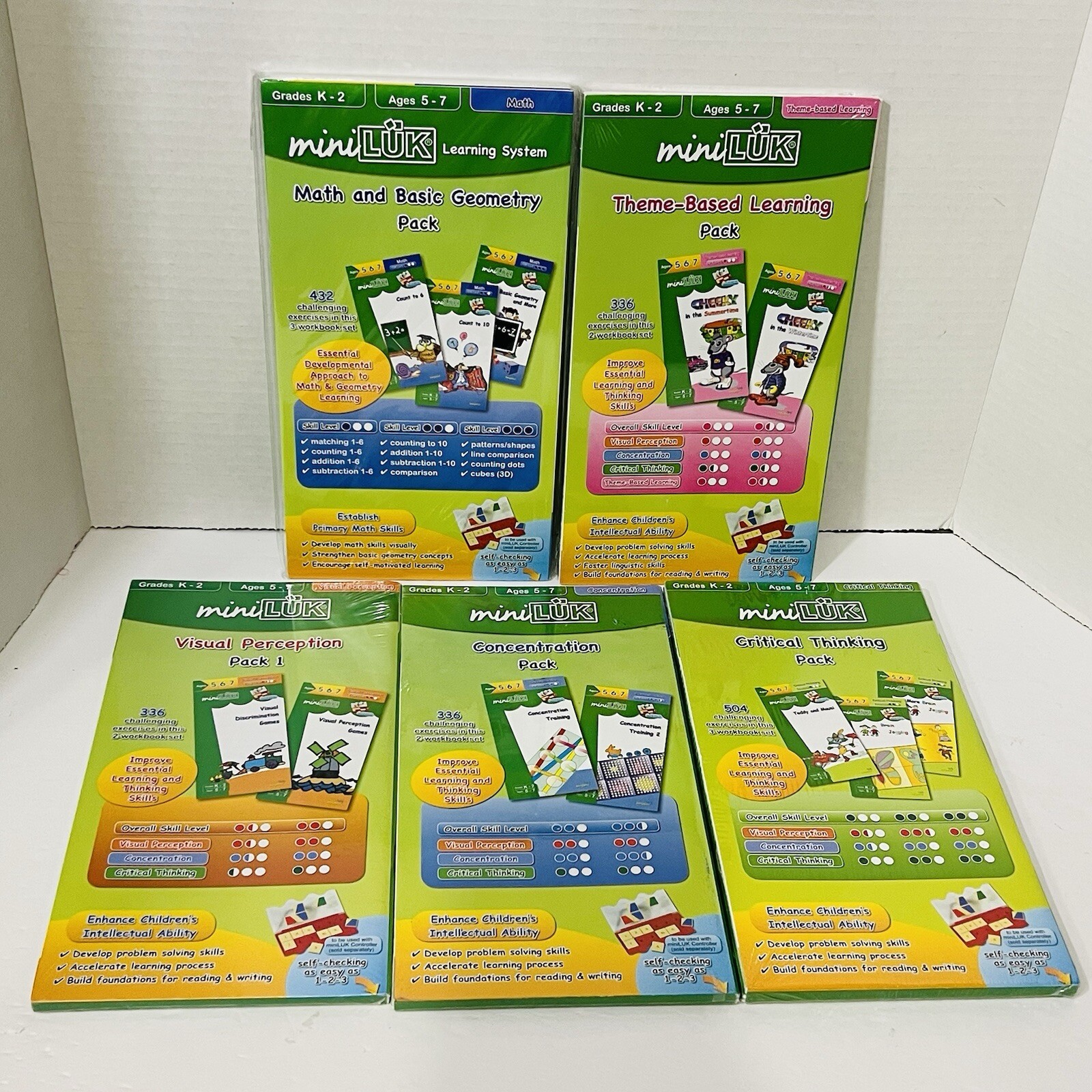miniLUK Workbook Set for K-2, Ages 5-7 the miniLUK Controller (not included)