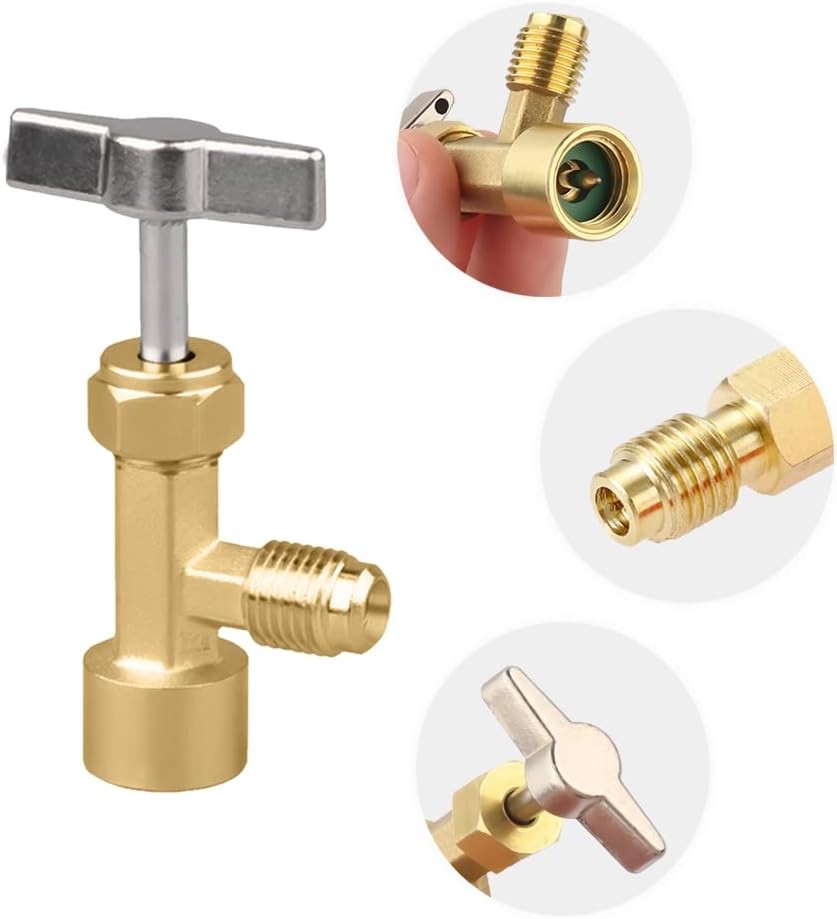 R134A Can Tap,Puncture Style AC Refrigerant Can Tap Valve with R134A Adapter Fit