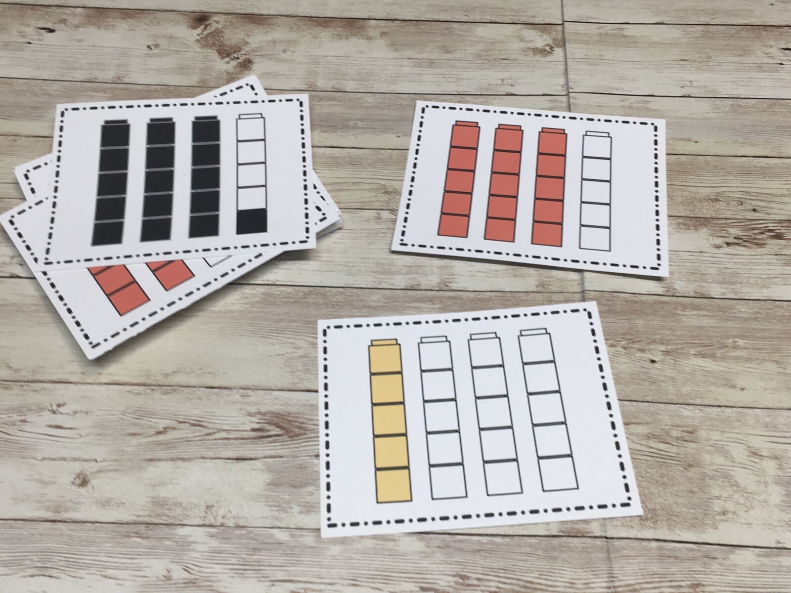 Unifix Count – Cards for Learning Center 60 Cards- Teaching supplies