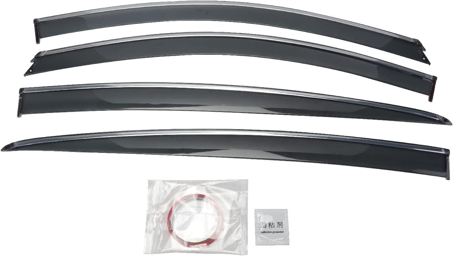 Rain Guards Suitable for 2011-2020 Nissan Versa, Window Visor, Dark Smoke