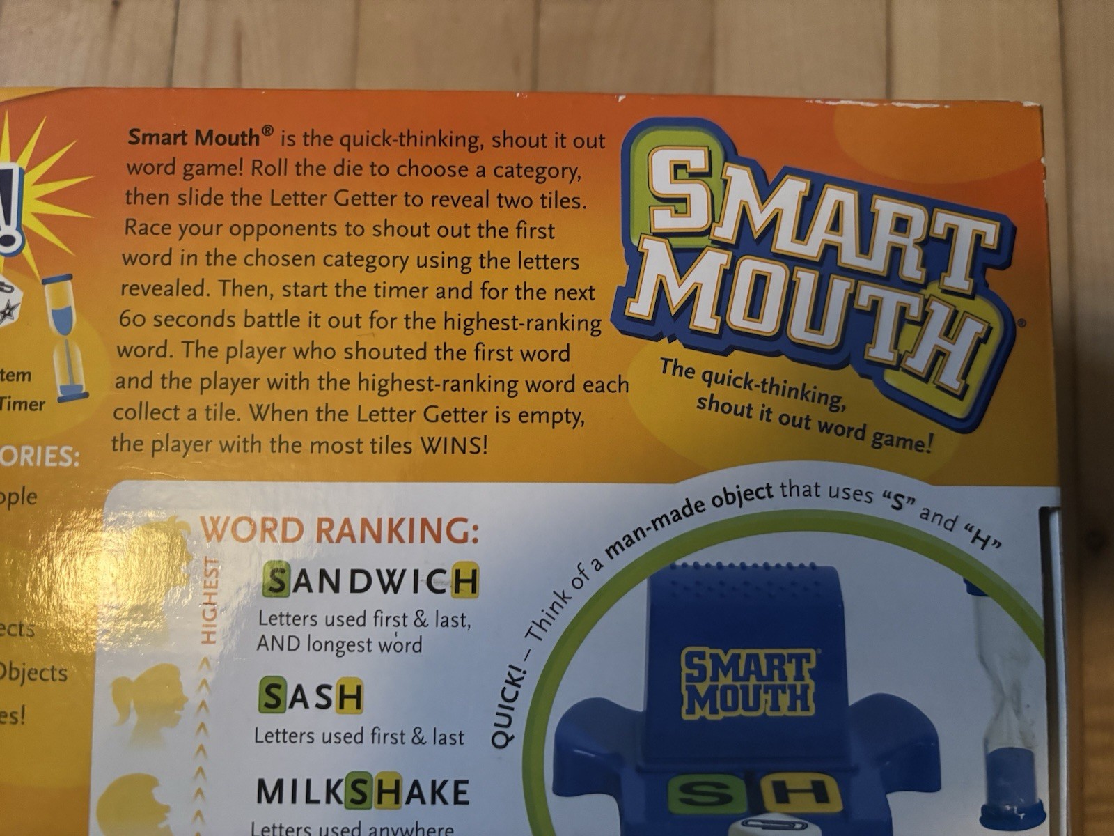 ThinkFun Smart Mouth Word Game New Educational Learning Letter Tile Mensa Winner