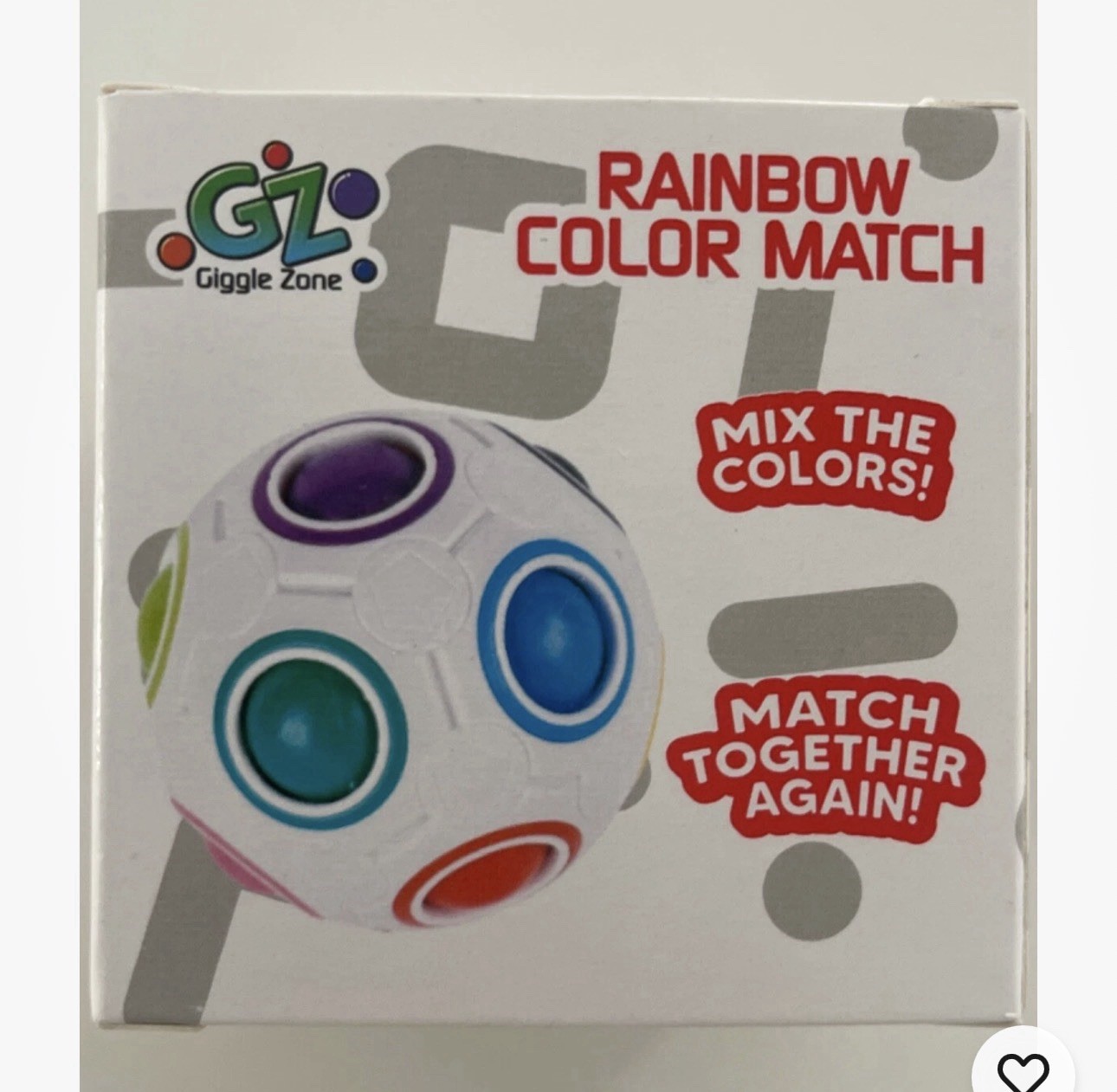 Giggle Zone Rainbow Color Match Puzzle Ball Novelty Toy NEW