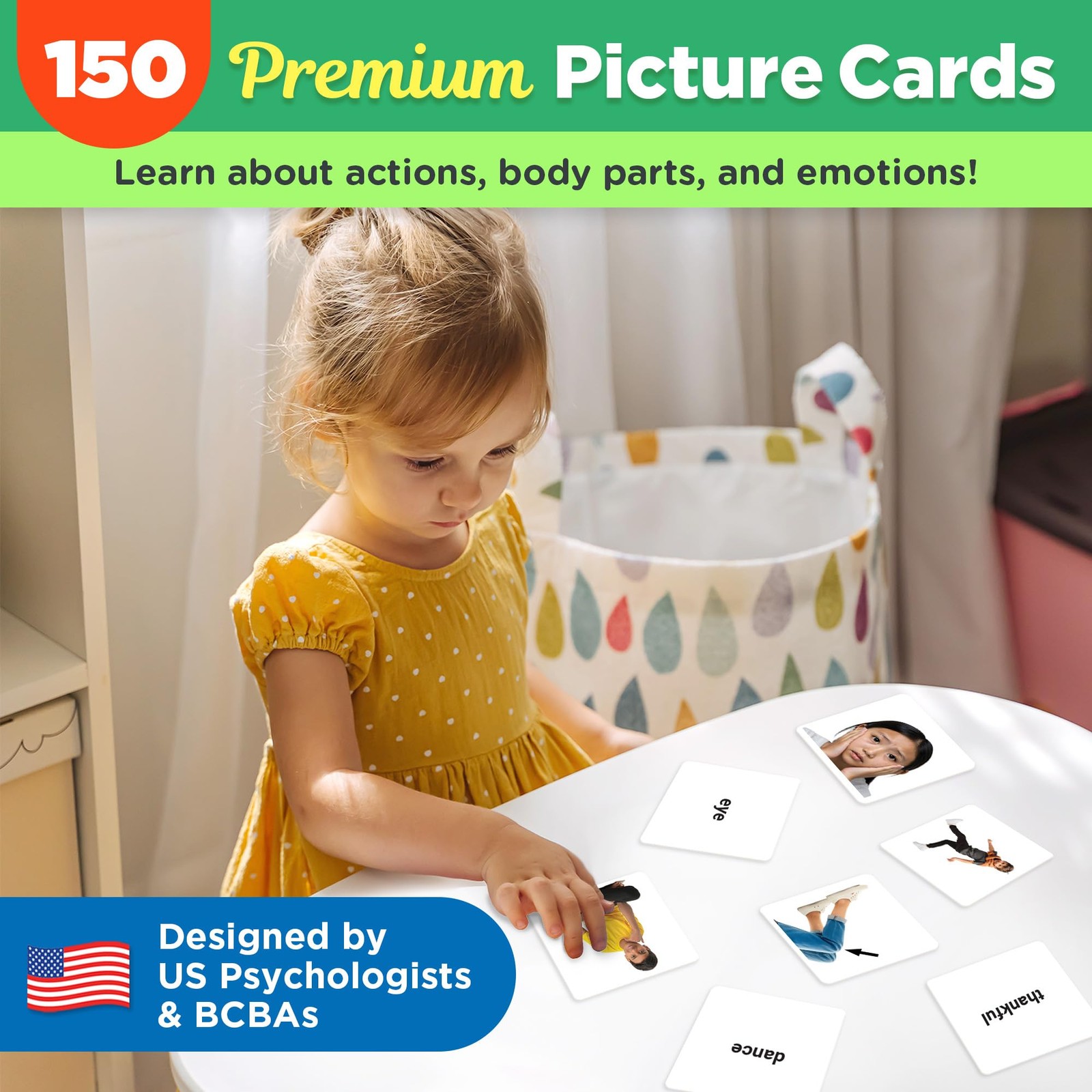 Real People Flashcards – 150 Body Parts, Emotions, and Verbs – Realistic Pict…