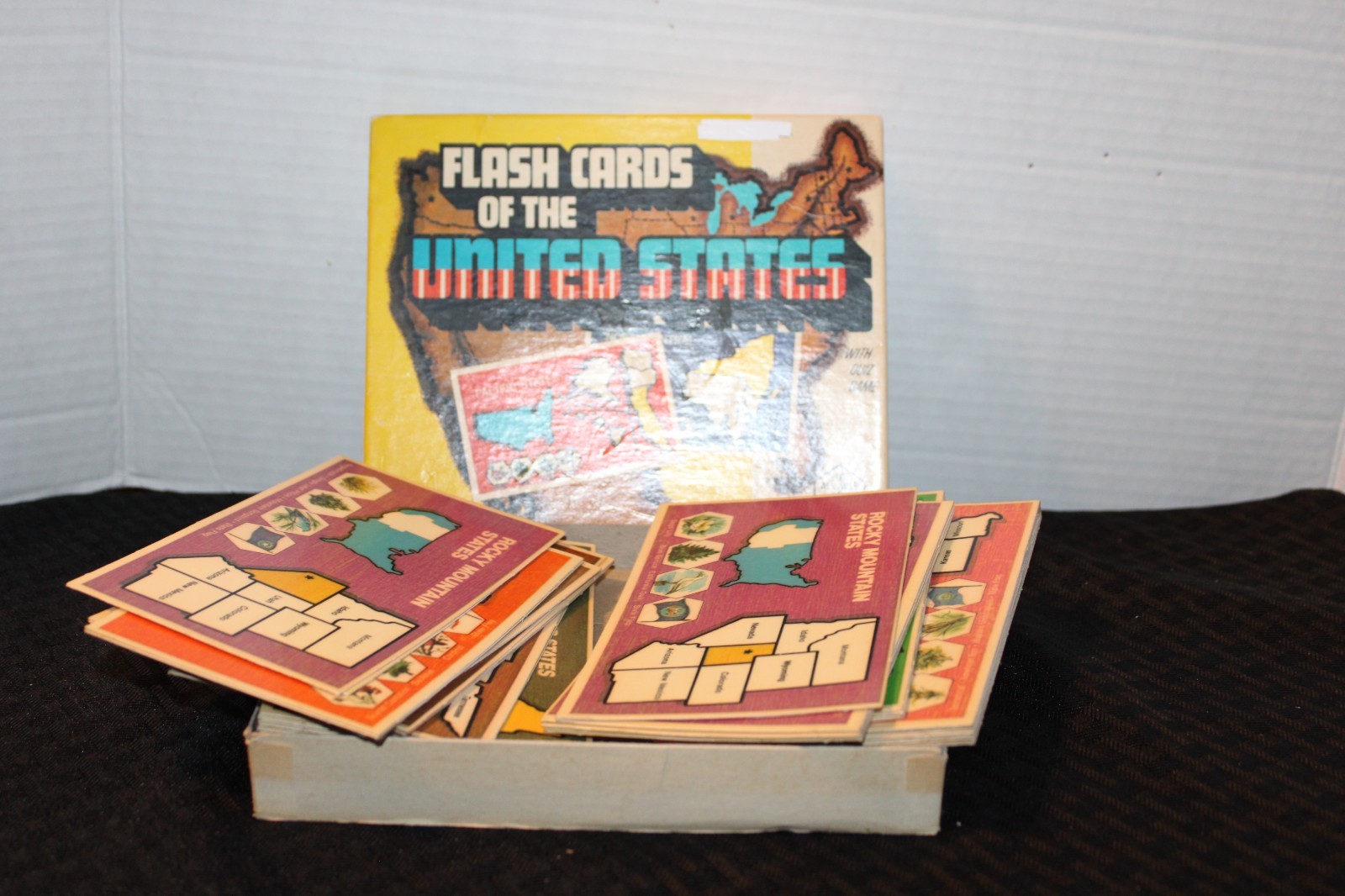 Vintage 1975 Edu-Cards® Educational FLASH CARDS OF THE UNITED STATES Box Set