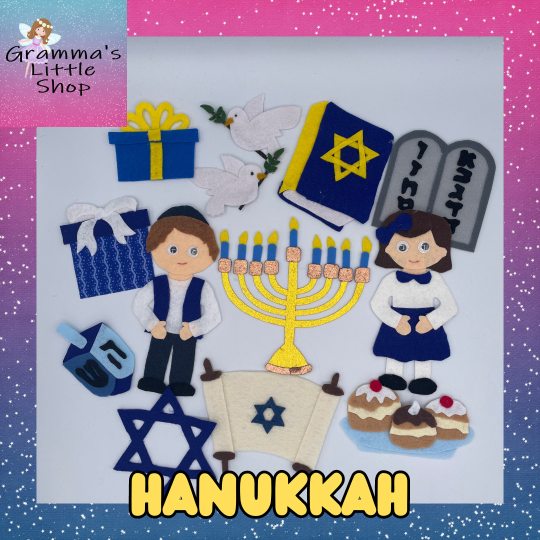 Hanukkah Felt Story Set – Celebrate the Festival of Lights Felt Story Playset