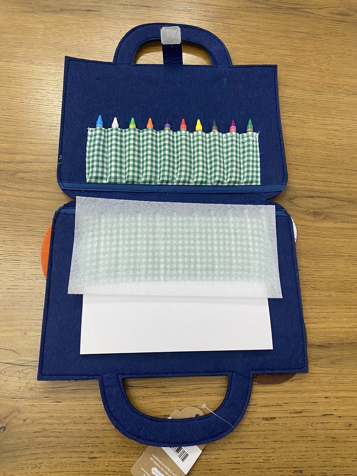 MudPie Travel Art Folio Paper Pad/10 Crayons So Cute! Great Gift!