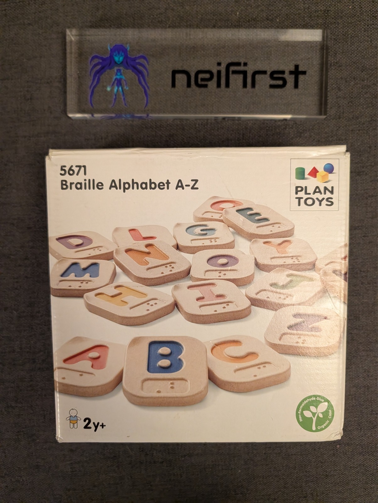 PlanToys #5671 BRAILLE ALPHABET A-Z (26 pieces) **COMPLETE / CIB**