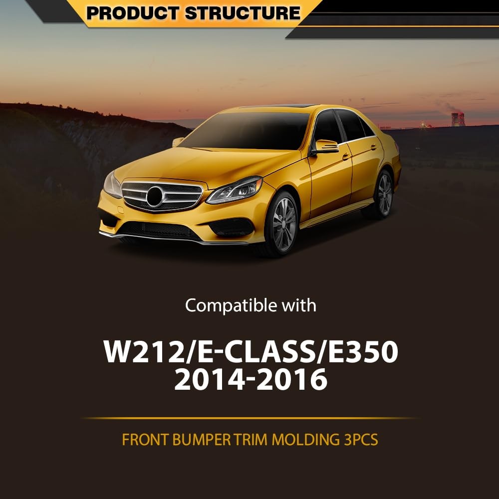 Chrome Front Bumper Trim Molding for Benz E-Class W212 E200 E250 Bumper Trim