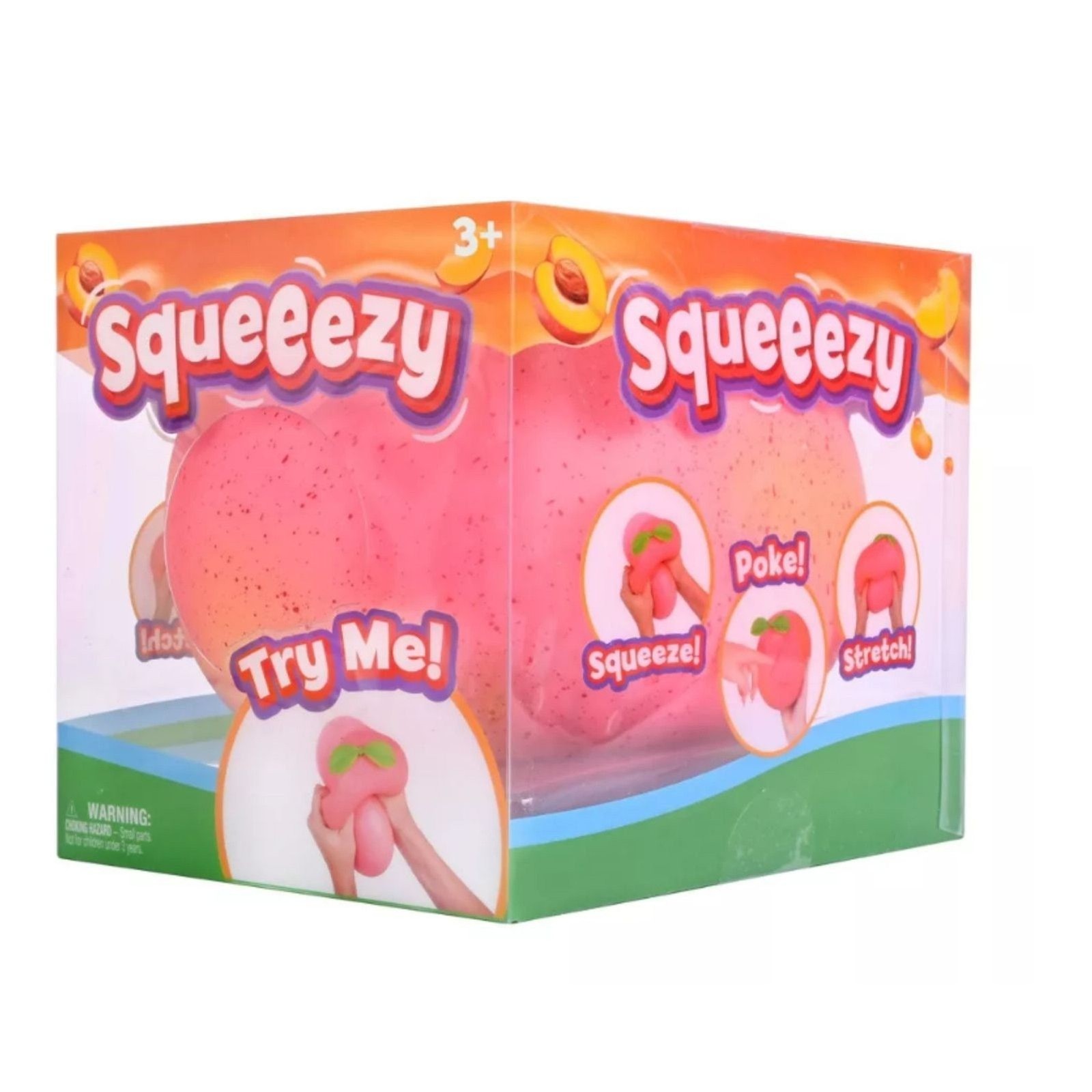 Squeezy Peach Squishy Stress Toy – Pink/Peach