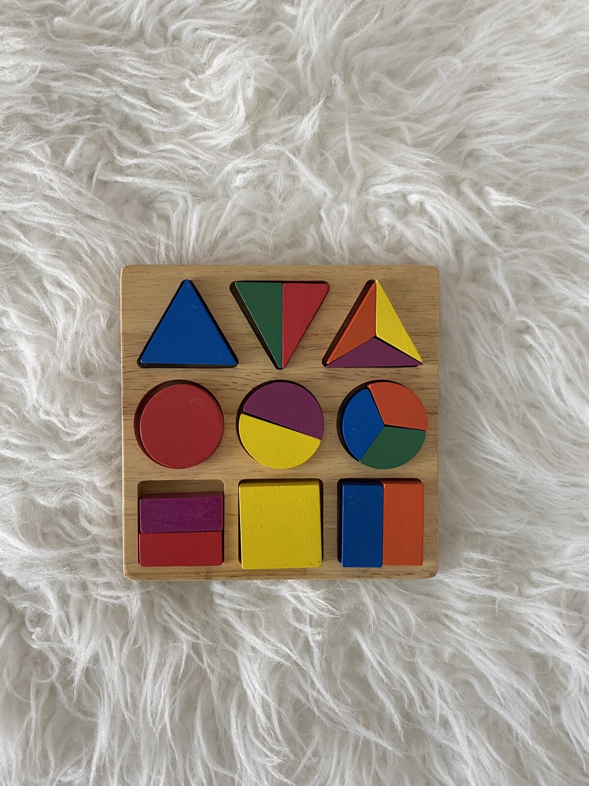 Lot Of 2 Geometry Shape Matching Block Puzzle Montessori