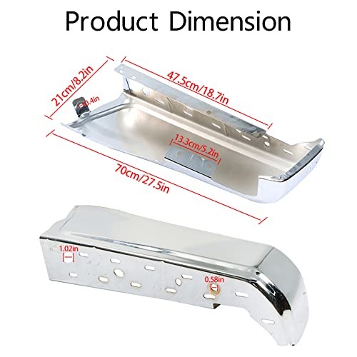 15-20 Ford F150 Rear Bumper End Cap Cover Chrome Right Passenger w/o Sensor Hole