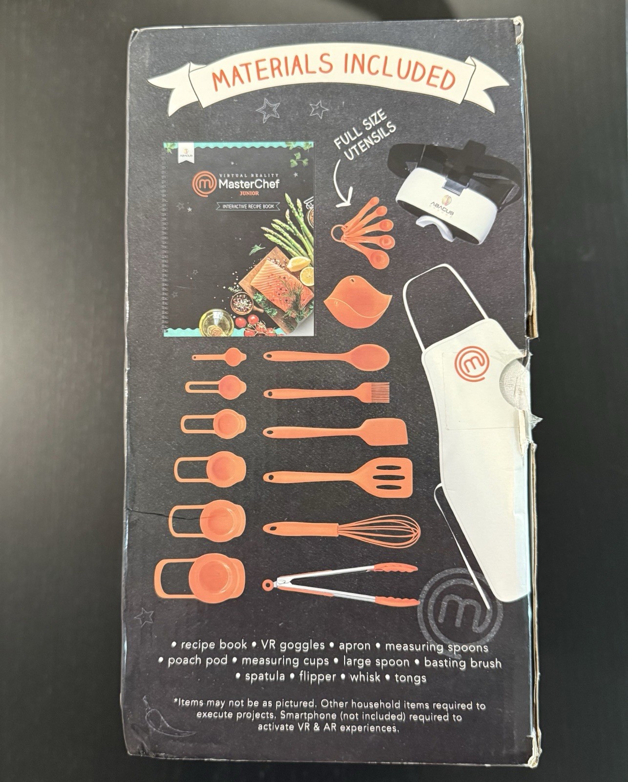 VR MasterChef Junior Cooking Kit & Recipe Book Virtual Reality Kids 21 Piece Set
