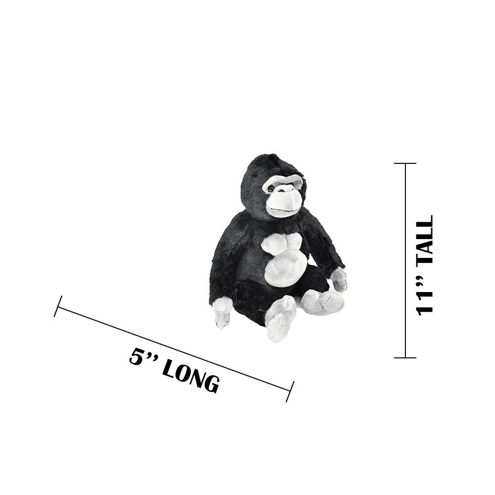 Gorilla Silverback Realistic Cute Stuffed African Animal Plush Toy Gift 11″ G006