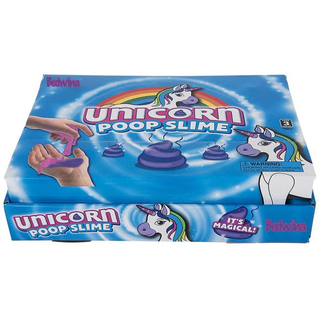 Unicorn Poop Emoji Slime – Magic Galaxy Rainbow Glitter Slime for Kids, Party