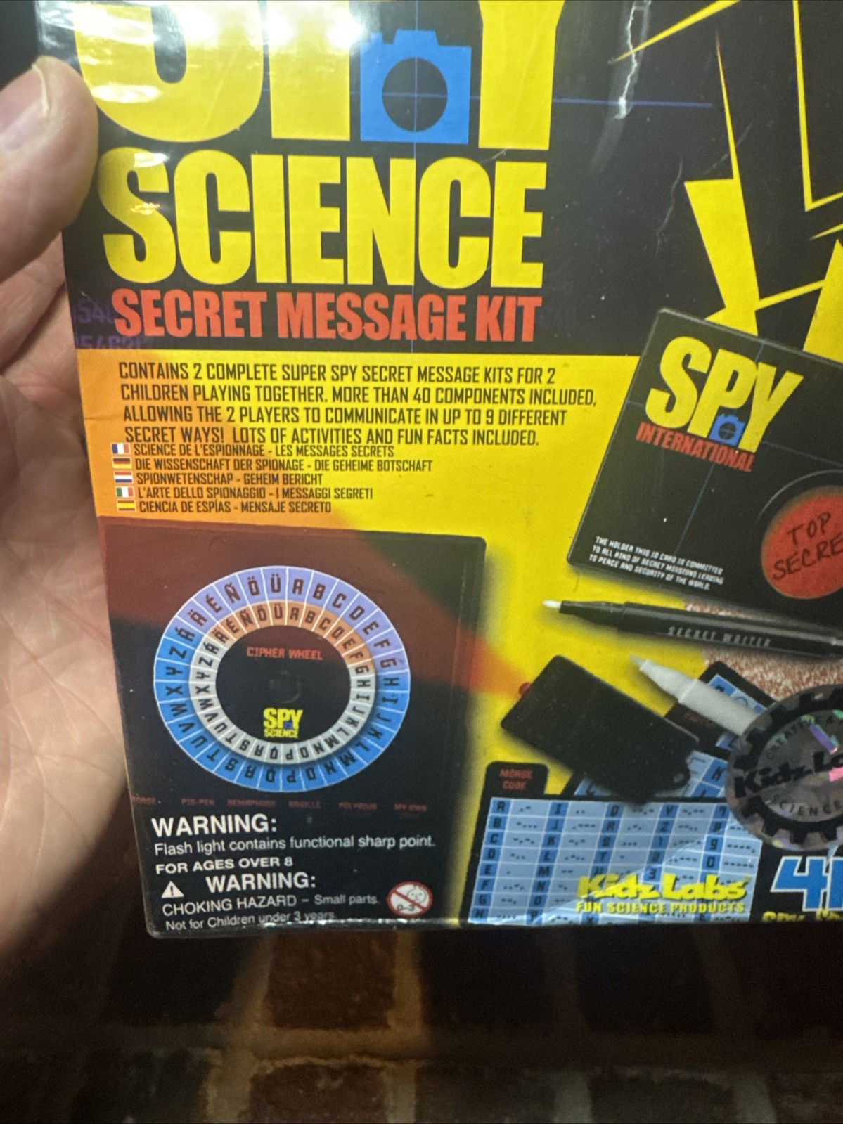 Spy Science Secret Spy Message Kit for 2 children playing together Code Decode
