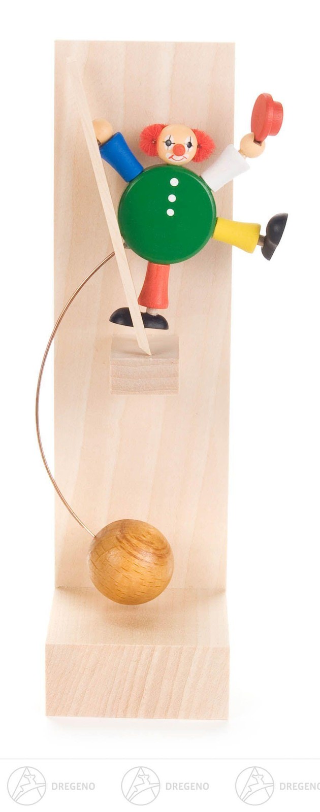 Toy Swing Clown Acrobat on Ladder H=approx 16 cm NEW Erzgebirge Rocking Figure
